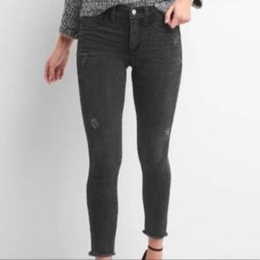 Gap Inner Cozy Legging Jeans, Skinny Leg, Pre-Distressed, 28R/6